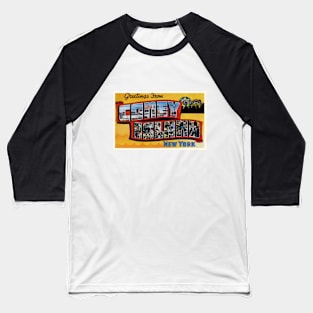 Greetings from Coney Island New York, Vintage Large Letter Postcard Baseball T-Shirt